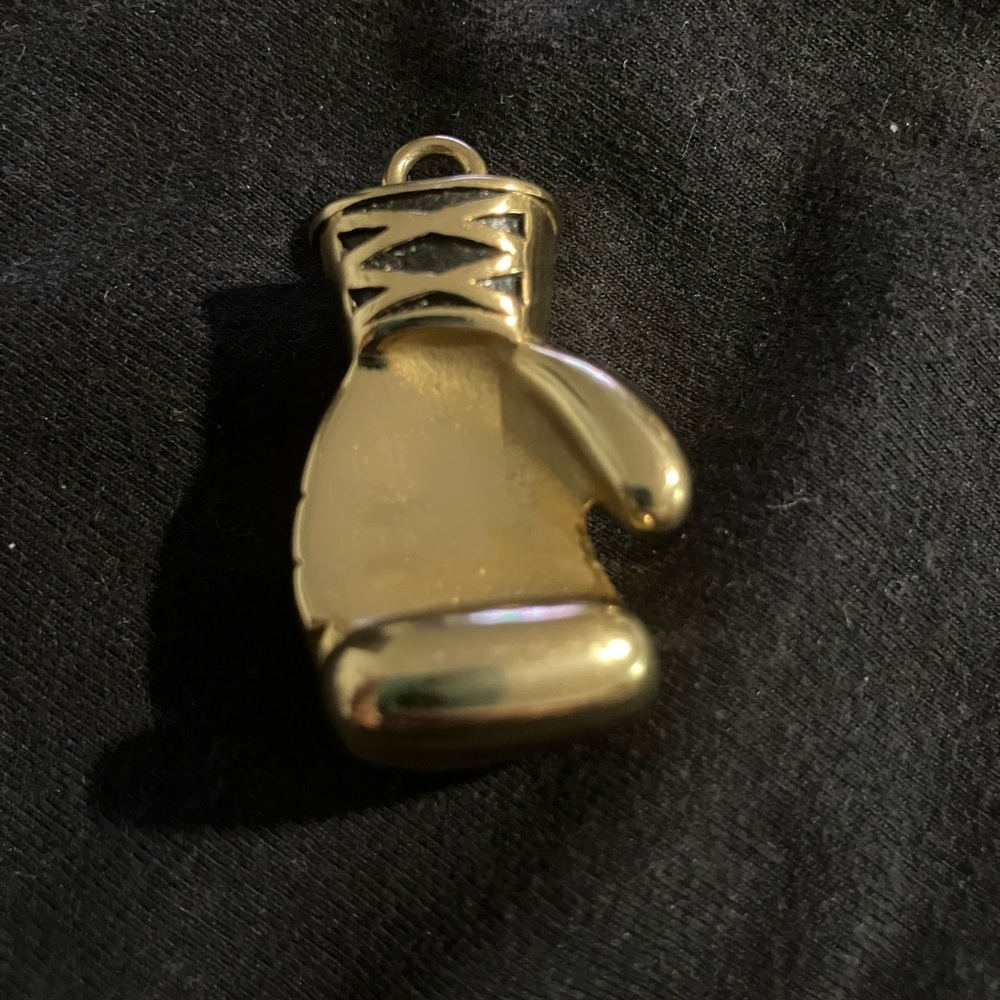 Goldtone Boxing Glove Pendant